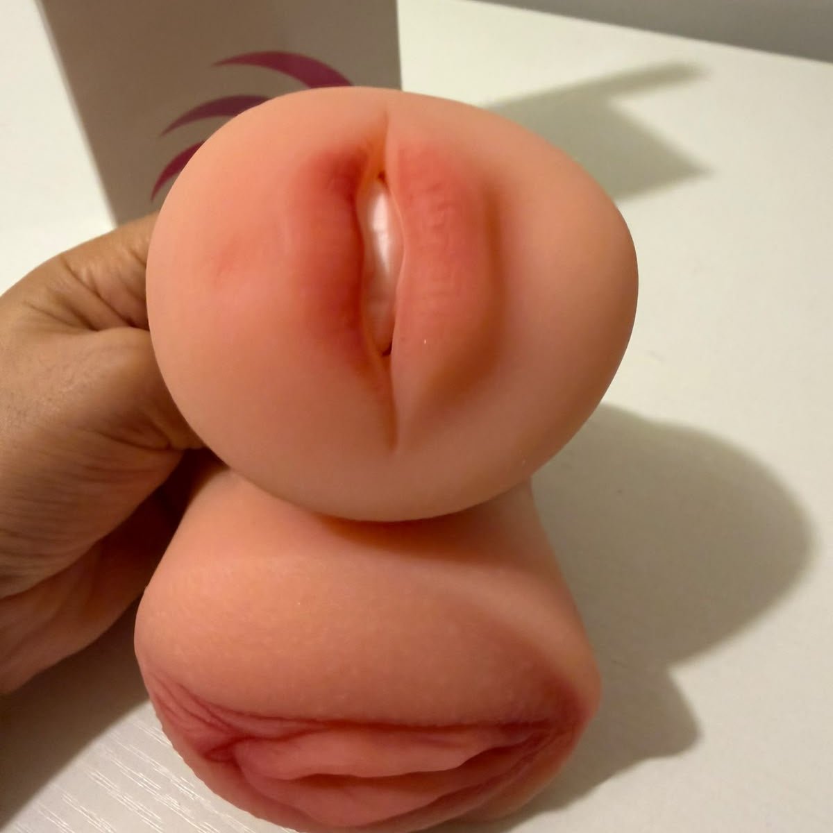 Double Pleasure Stroker - Dual Entry Silicone Masturbator | Cumequoi - Cumequoi Male Masturbators sex toys Lebanon