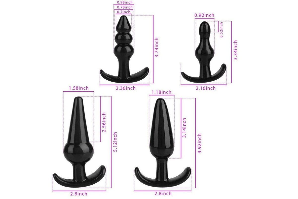 Anal Plug Set - 7 Piece Black TPE | Cumequoi - Cumequoi Anal Plugs sex toys Lebanon
