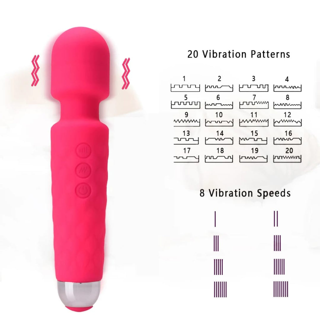 Wand Vibrator - 20 Pattern Silicone Massager - sex toy Vibrators & Suckers Lebanon
