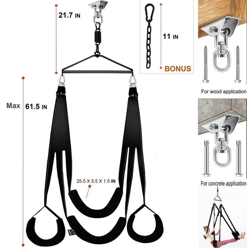 Adjustable couples swing with support straps and ceiling mounting accessories – Cumequoi Lebanon