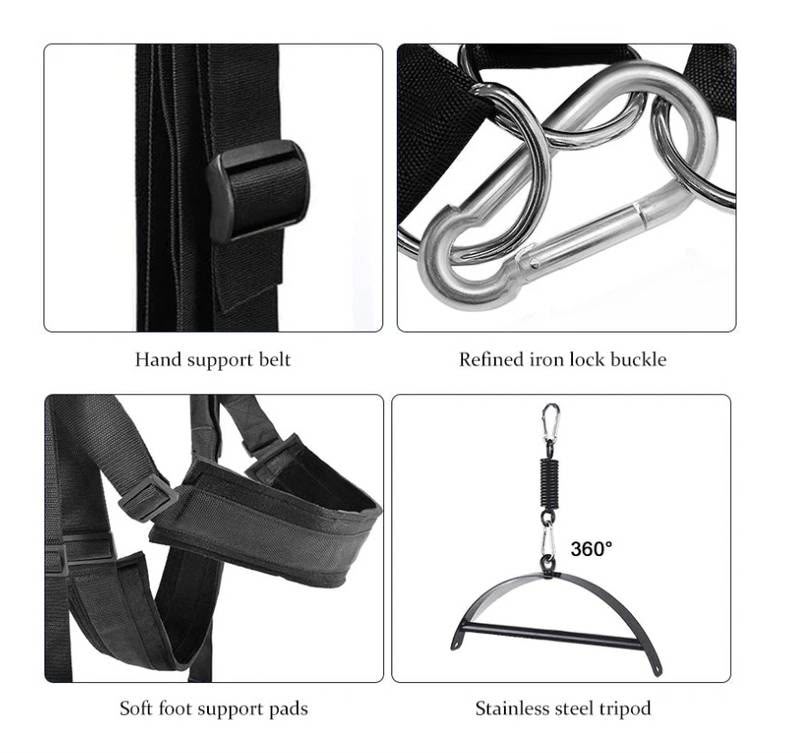 Adjustable couples swing featuring reinforced straps, buckles and supportive padding