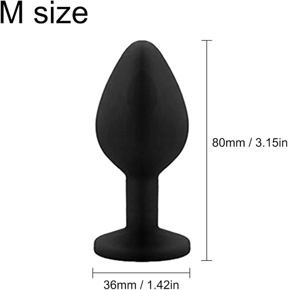 Medium size silicone anal plug dimensions comfortable fit sex toys Lebanon