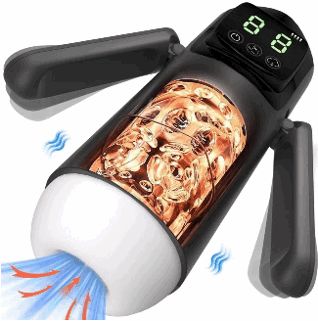 Automatic male masturbator machine with LED display powerful suction and vibration sex toys Lebanon