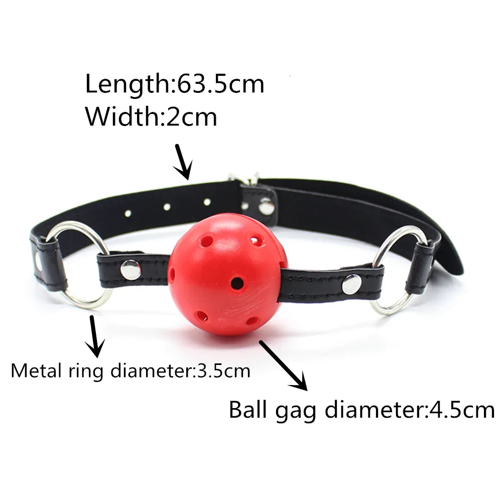 BDSM Bondage Harness Ball Open Mouth Gag