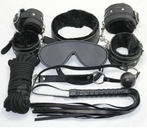 BDSM Sex Toys 7 Items Set: Black