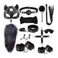 Bondage Leather and Faux Fur Set for Adults: BDSM Kit