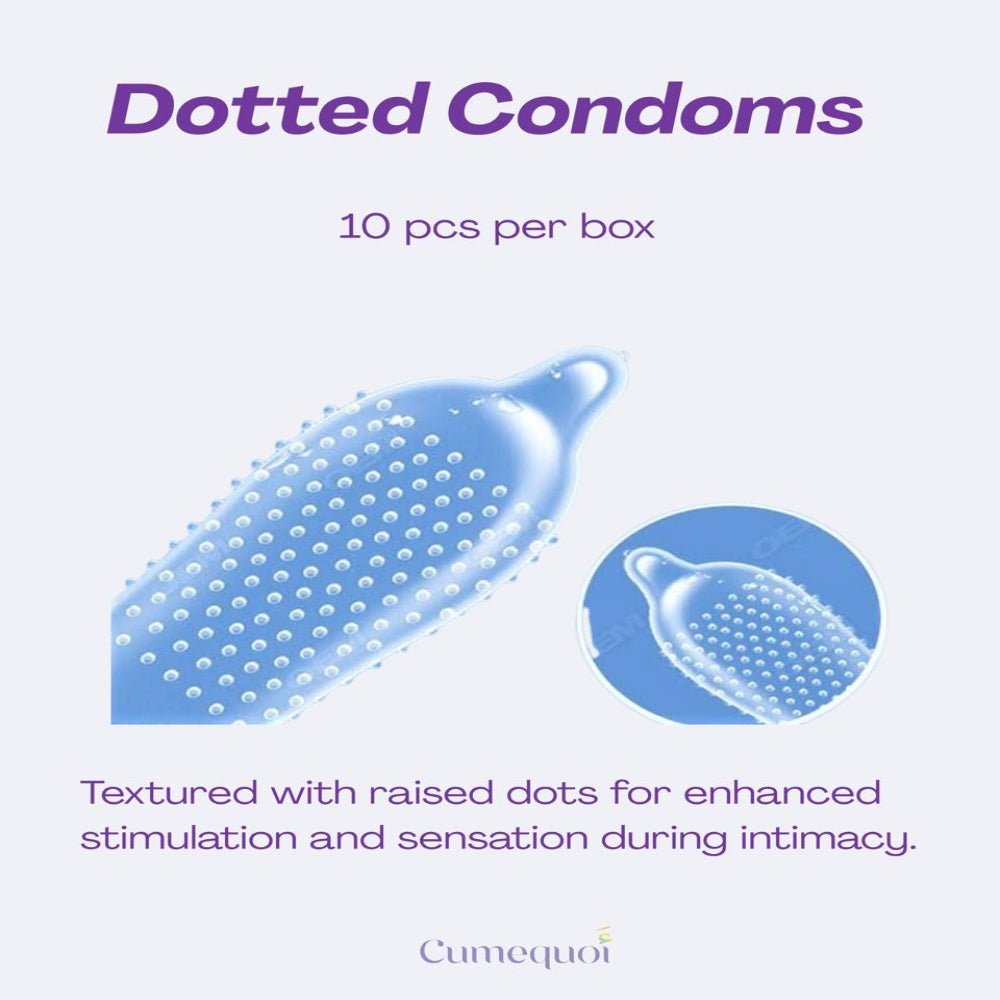 Blue dotted condoms — adult toy Lebanon, soft TPE textured protection | Cumequoi