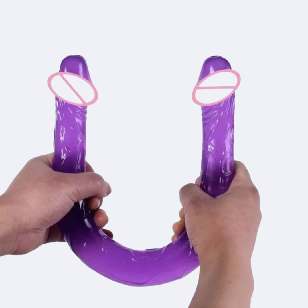 Double Head Purple Dildo - Large size