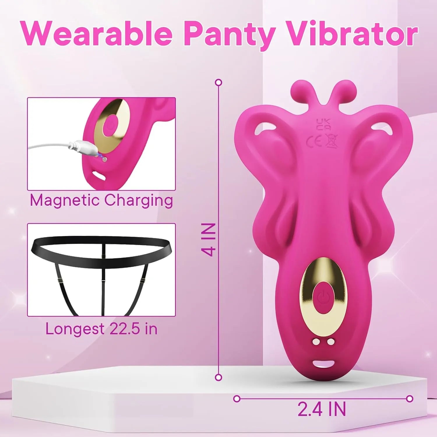Thong Panties Wearable Vibrator: Clitoris Stimulation Butterfly Vibrator