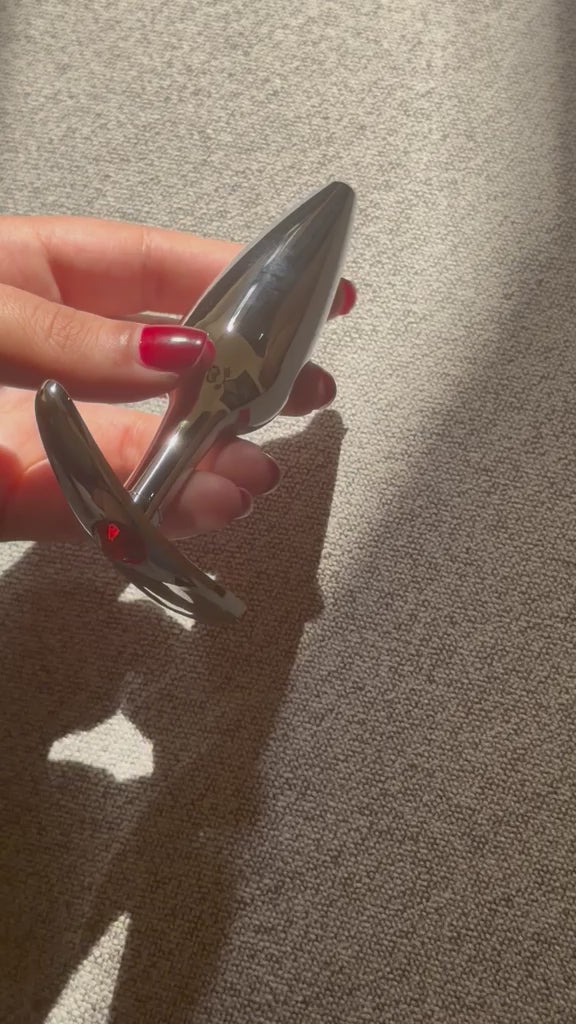 Silver Metal Butt Plug - Smooth Anal Plug | Cumequoi
