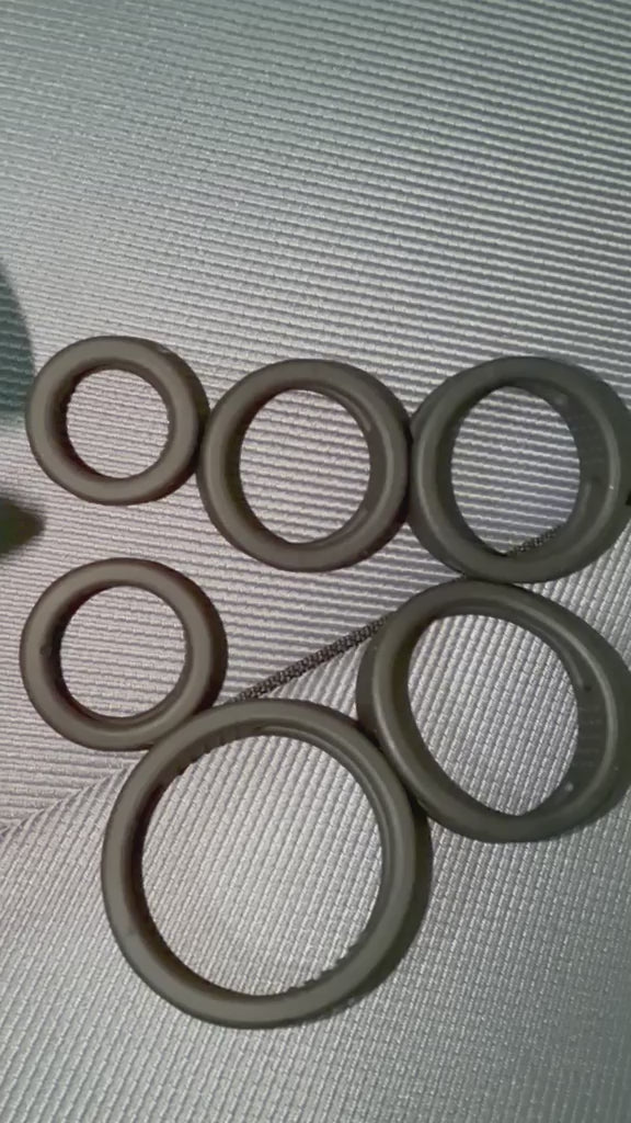 Cock Ring Set - Black Silicone, Multi-Size | Cumequoi