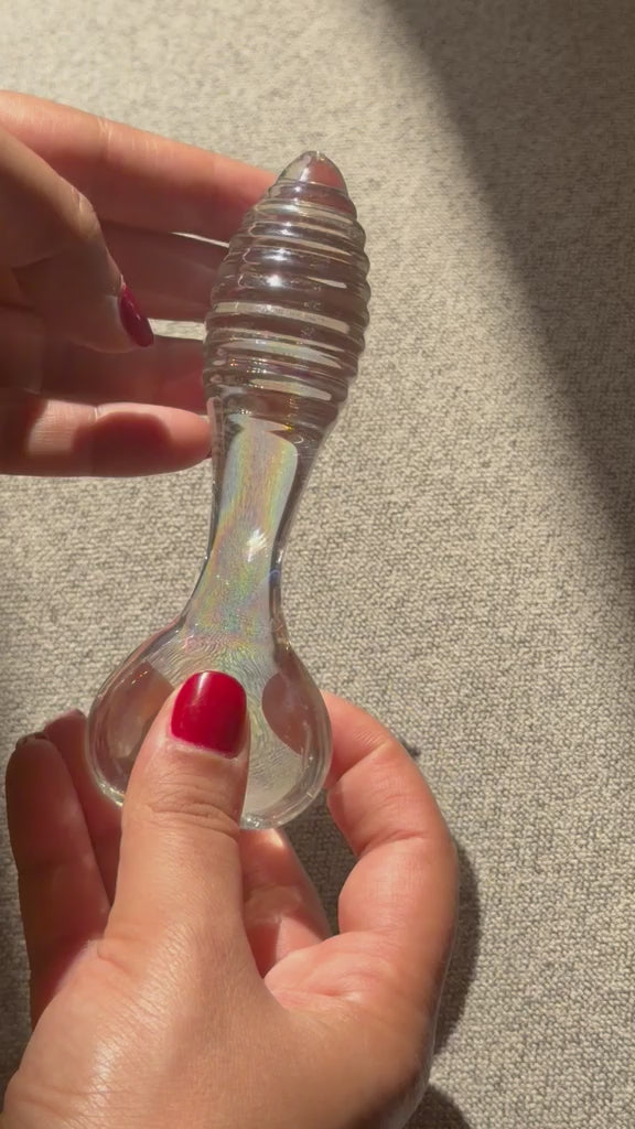 Glass Heart Butt Plug - Medium Size | Cumequoi