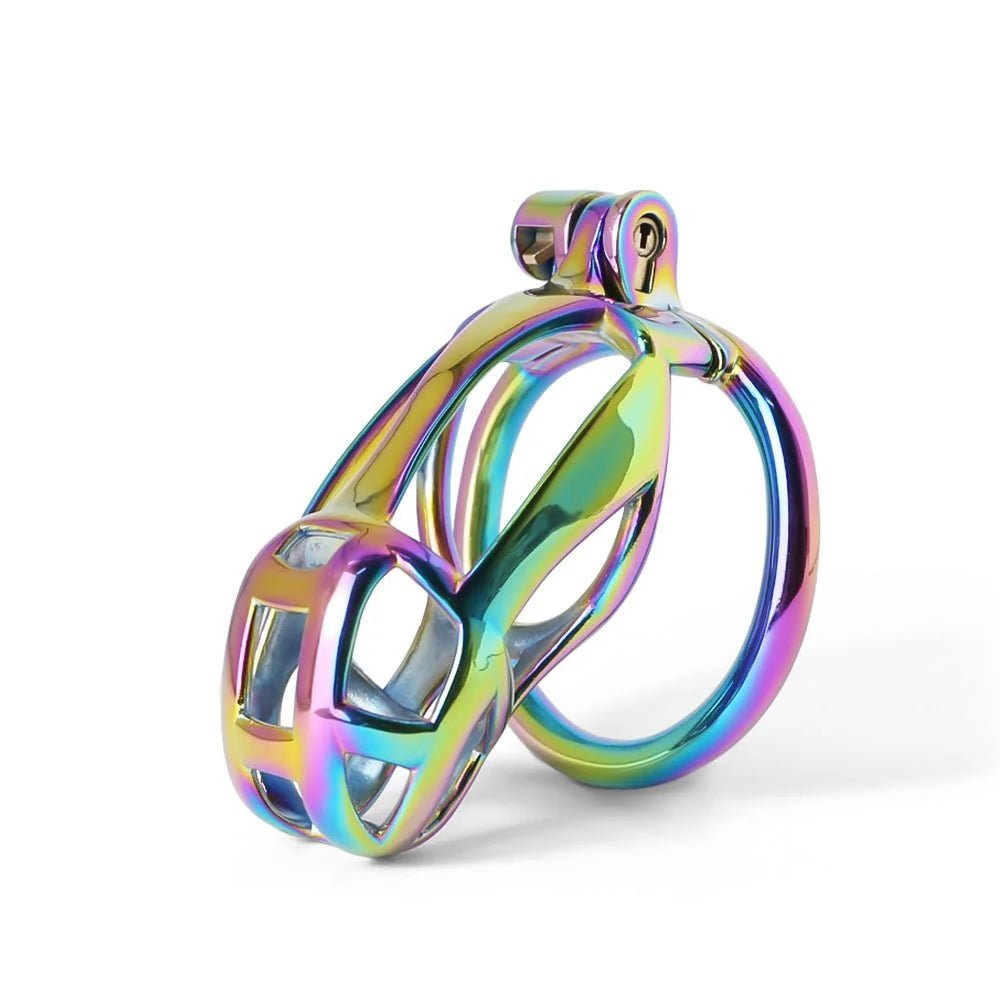 RAINBOW Steel Cock Cage: Chastity Cage - Cumequoi Cock cages sex toys Lebanon