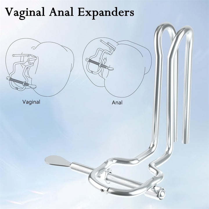 Anal and Vaginal Expander: Metal Plugs, Adjustable, Stainless Steel
