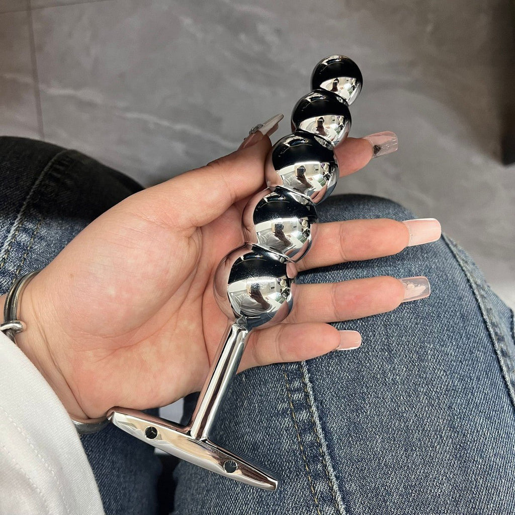 5 Balls Butt Plug Massager Stainless Steel Anal Dilator: Sex Toy for Women and Men - Cumequoi Anal Plugs sex toys Lebanon