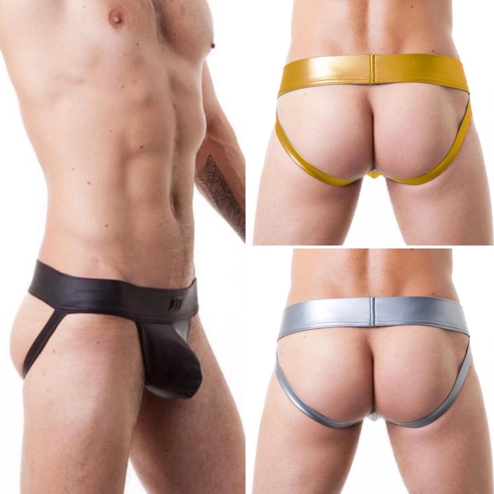 Black Leather Jockstrap: Lingerie For Men