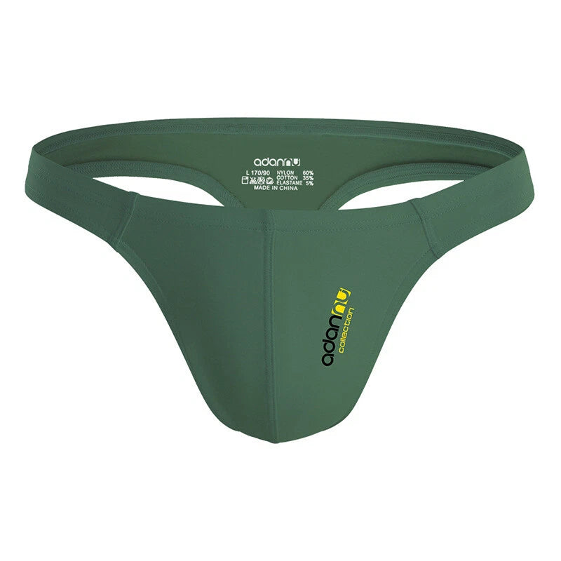 Green Sexy Men Back Panties Low Waist Thongs G-strings: Lingerie for Men