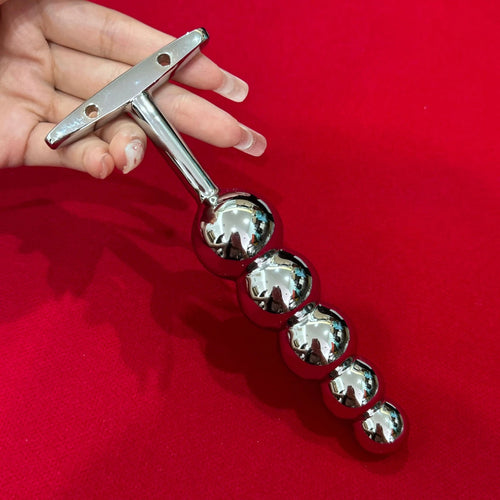 5 Balls Butt Plug Massager Stainless Steel Anal Dilator: Sex Toy for Women and Men - Cumequoi Anal Plugs sex toys Lebanon