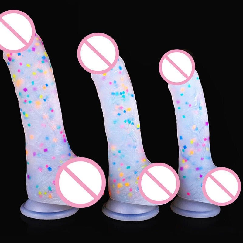 Cumefetti Frosted Silicone Confetti Dildo - Cumequoi Dildos & Strapons sex toys Lebanon