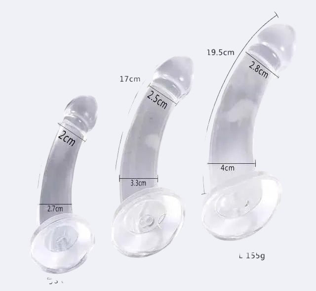 Transparent TPE Dildo: Curved Clear Design - sex toy Dildos & Strapons Lebanon